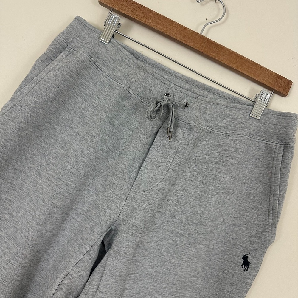 Polo Ralph Lauren Jogger Pants Heather Gray Cotton Pony Drawstring Mens Medium